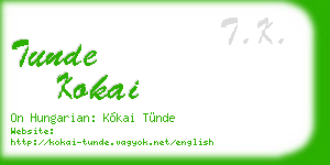 tunde kokai business card